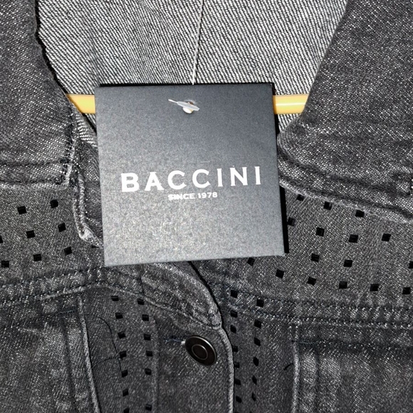 NWT BACCINI BLACK DENIM JACKET - Picture 3 of 5